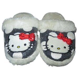 HELLO KITTY Soft Plush Doll Slippers Kids Child house‎ shoes little people